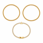 Initial Crystal Bracelet Set