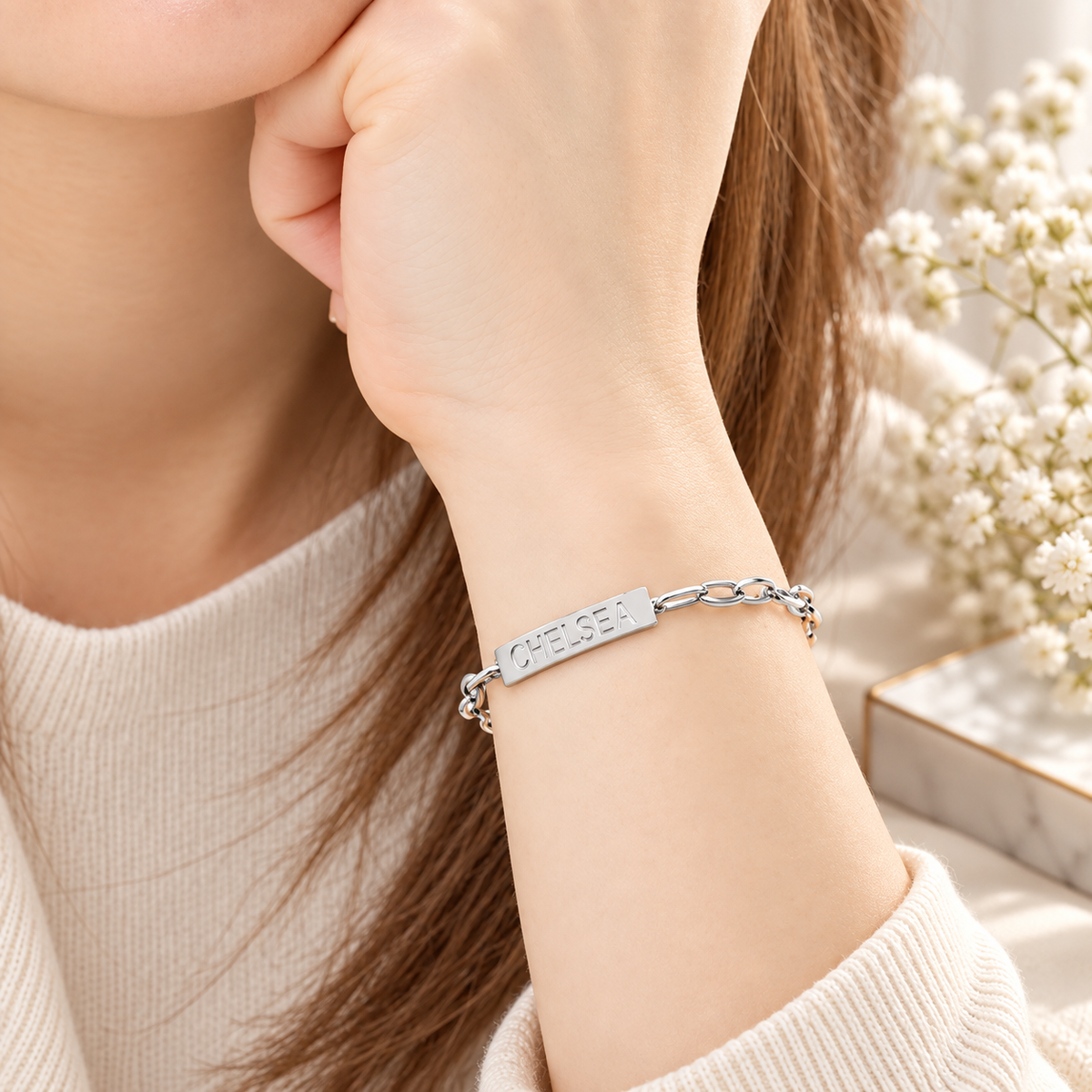 Personalized Nameplate Chain Bracelet