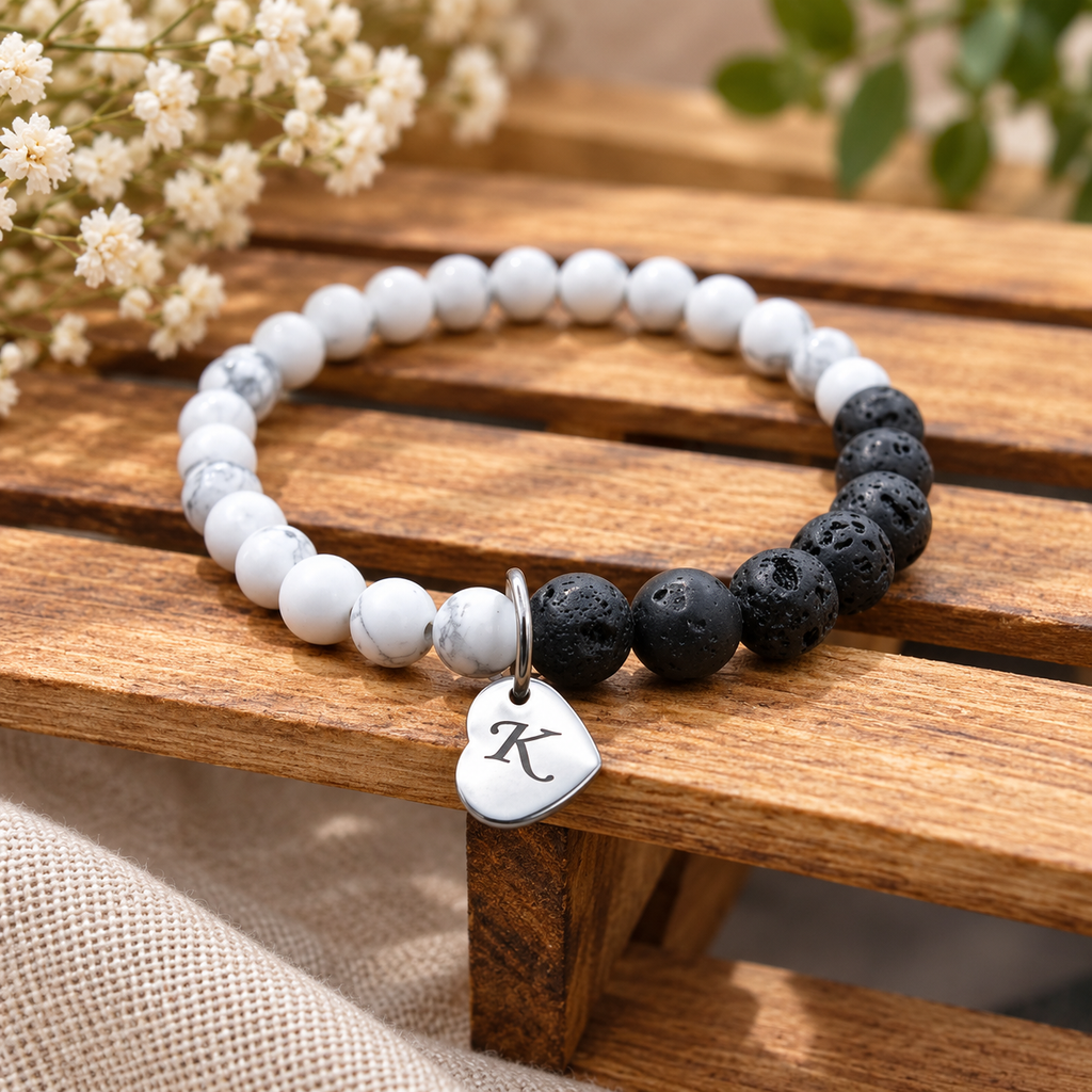 Personalized Lava Bead Bracelet