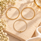 Initial Crystal Bracelet Set