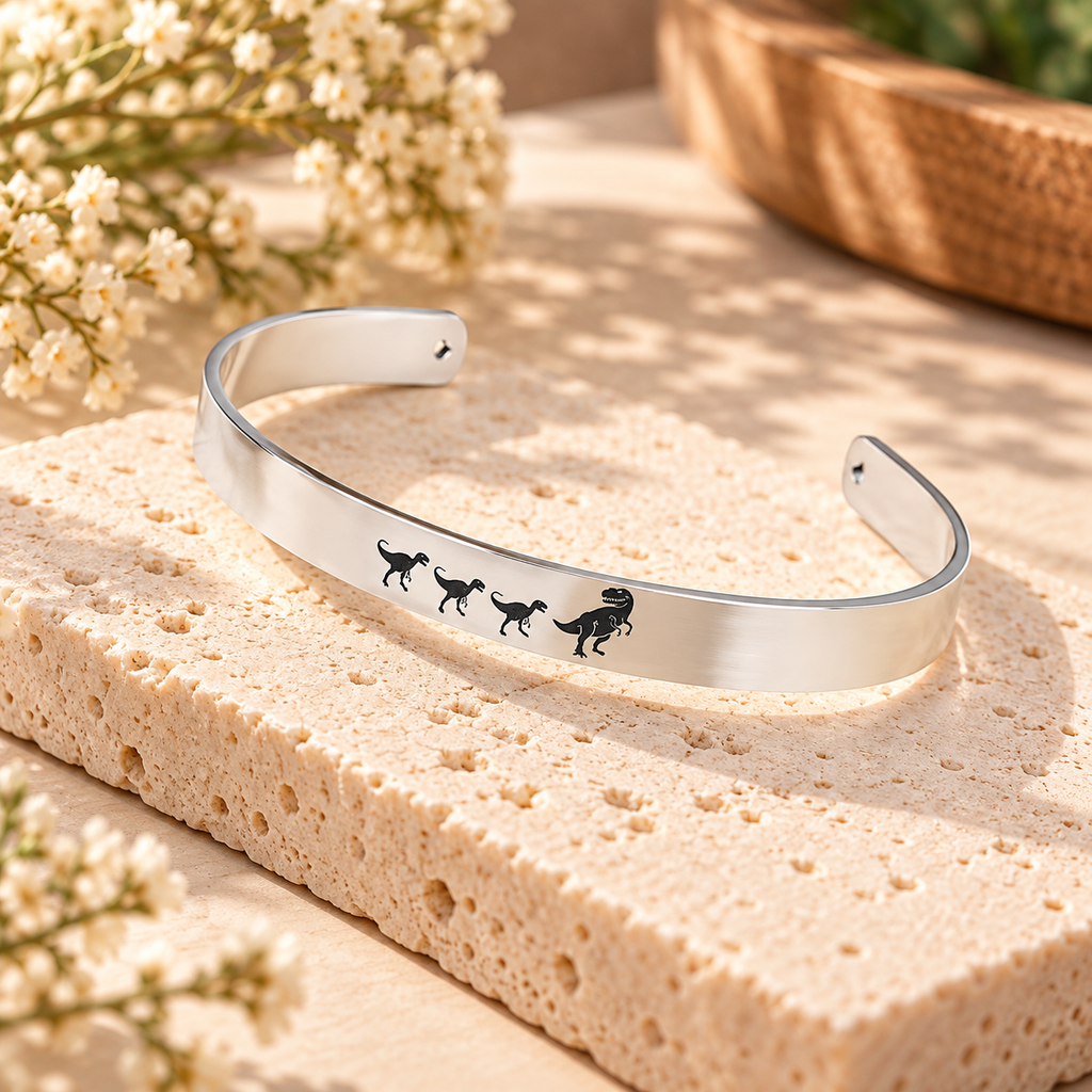 Mamasaurus Family Cuff Bracelet