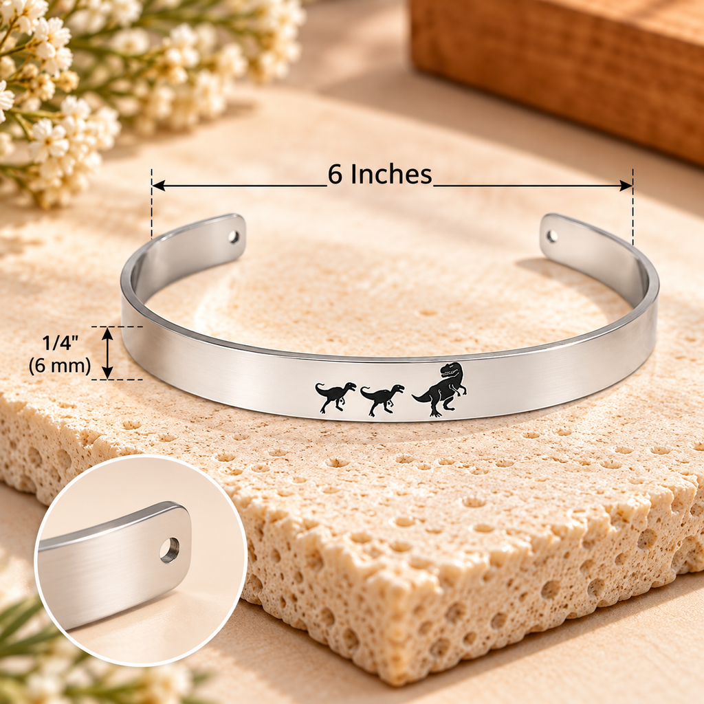 Mamasaurus Family Cuff Bracelet