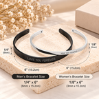 Personalized Couples Cuff Bracelet Set